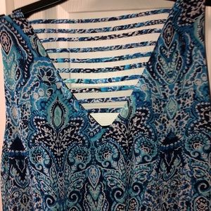 Blue paisley dress